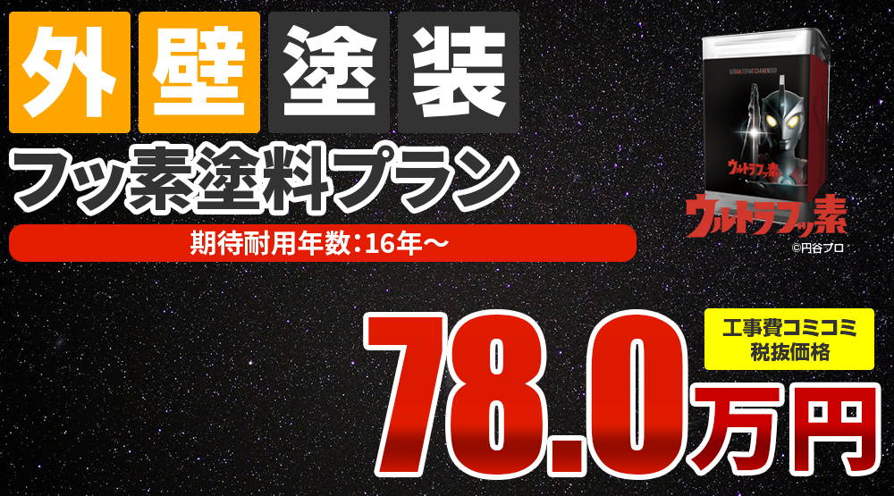 フッ素塗料塗装 税込85.8万円